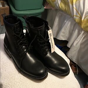 No Boundaries Men's Black Lace-Up Boots
